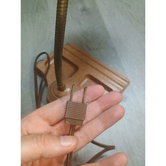 Vintage Mod Century Desk Lamp Organizer Tray Metal Shade - Picture 5 of 8